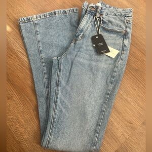 Curvy high rise flare jeans